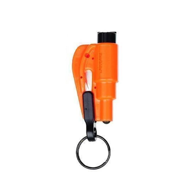 Front view of a sleek unisex emergency window breaker and seatbelt cutter for vehicle safety