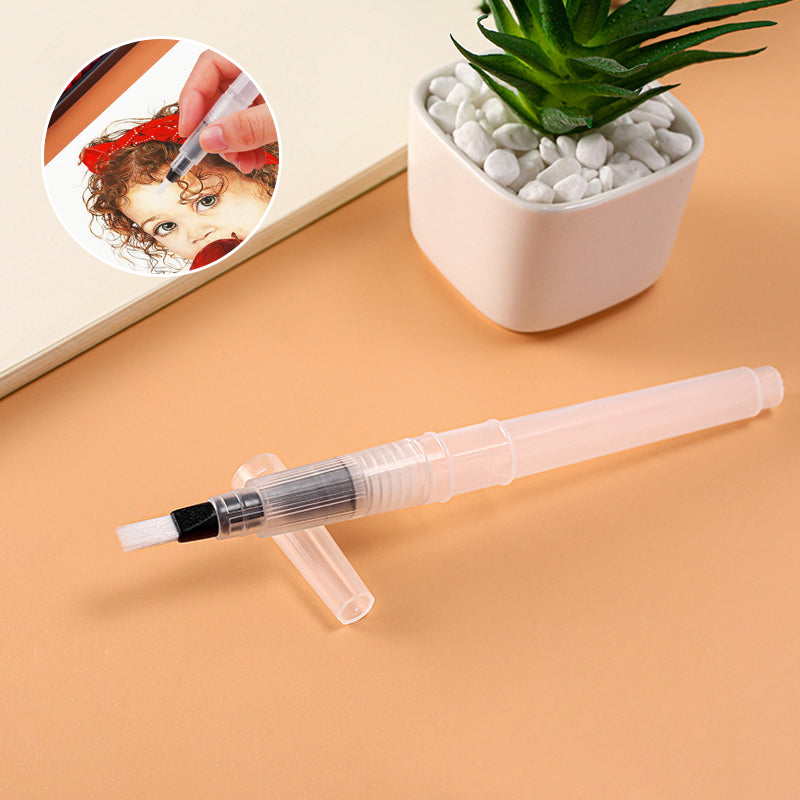 Hand holding Refillable Paint Touch-Up Pen Brush for precise wall paint touch-ups