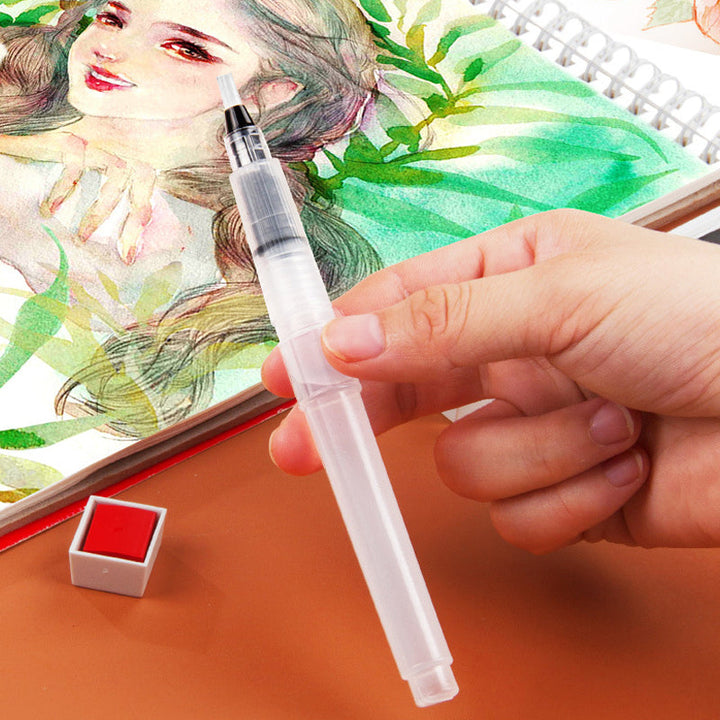 Using Refillable Paint Touch-Up Pen Brush to fix a scuff mark on a white wall
