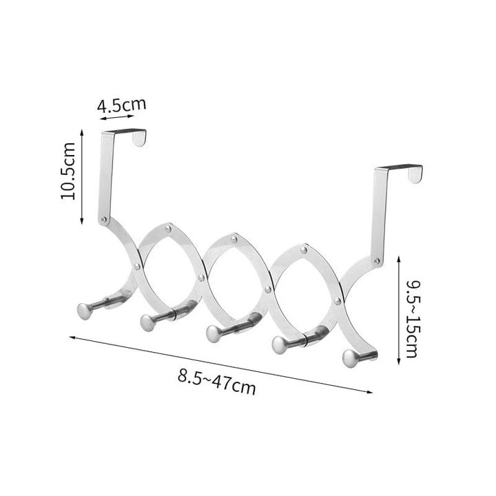 Close-up of the anti-scratch pads on the back of the retractable over-the-door metal hooks
