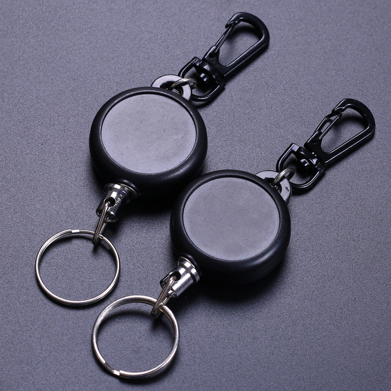 Multifunctional retractable key fobs with wire cord (3-pack), excellent for keeping essentials accessible & safe.