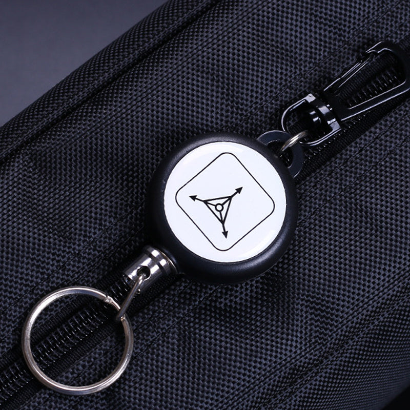 Secure & convenient 3-piece retractable keychain set with a smooth-pulling wire cord for keys & ID.