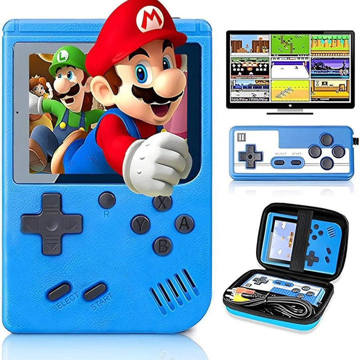 Retro handheld video game console with 400 classic games, perfect for portable gaming nostalgia.