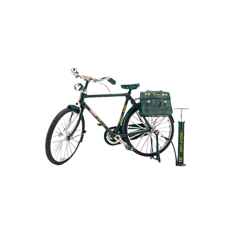 Retro miniature bicycle ornament, chic vintage alloy decor piece for any room