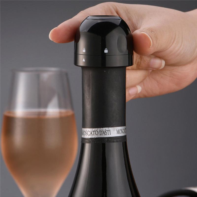 Reusable bottle stopper for preserving wine & champagne, maintaining freshness with a secure seal