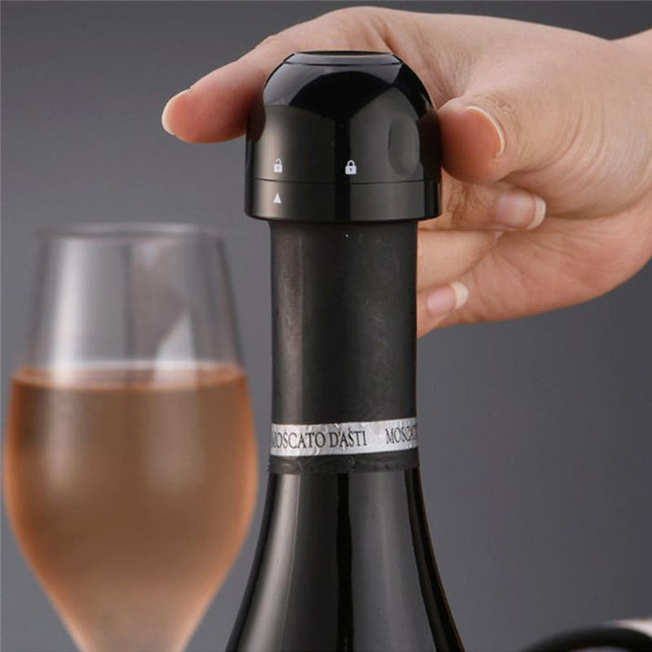 Reusable bottle stopper for preserving wine & champagne, maintaining freshness with a secure seal