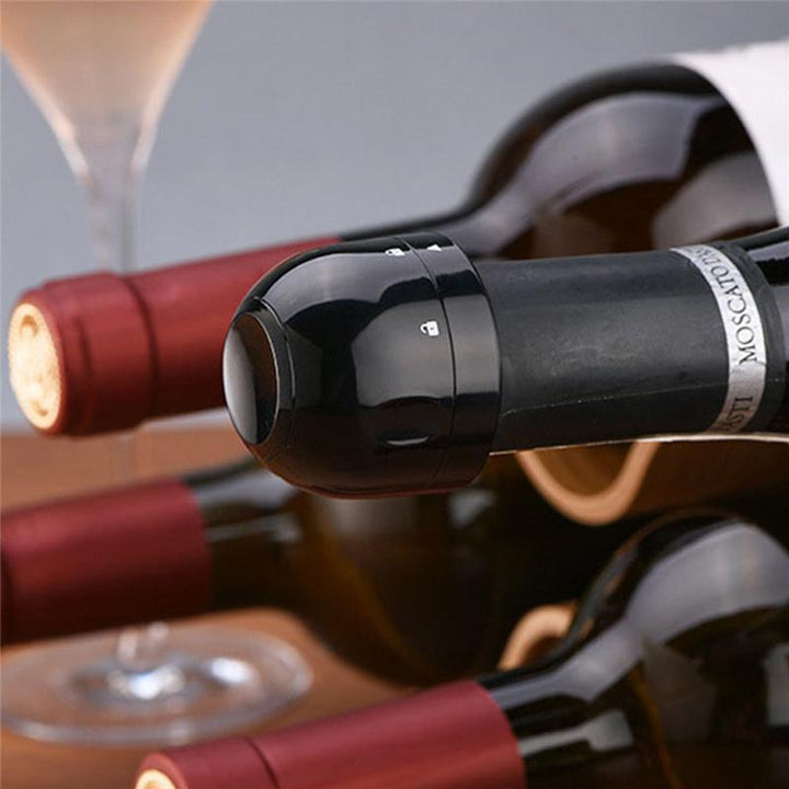 Durable silicone & stainless steel wine preserver, an essential kitchen tool for drink freshness