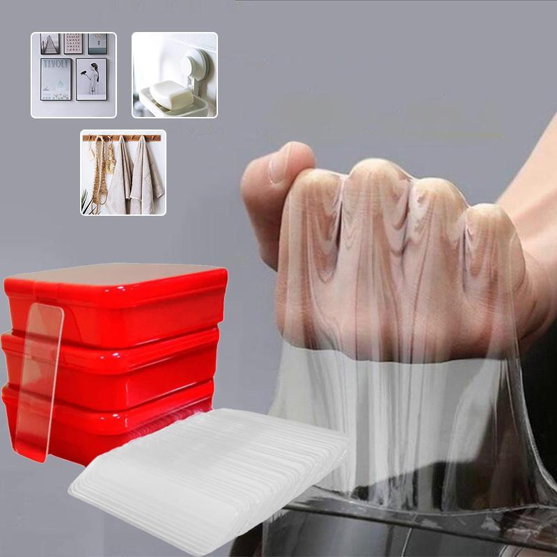 Reusable clear double-sided adhesive tape for mounting and household DIY, strong washable grip