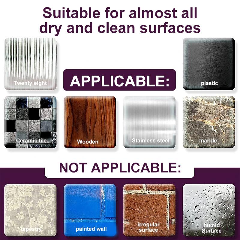 Washable double-sided tape, clear and strong, for organizing and household applications