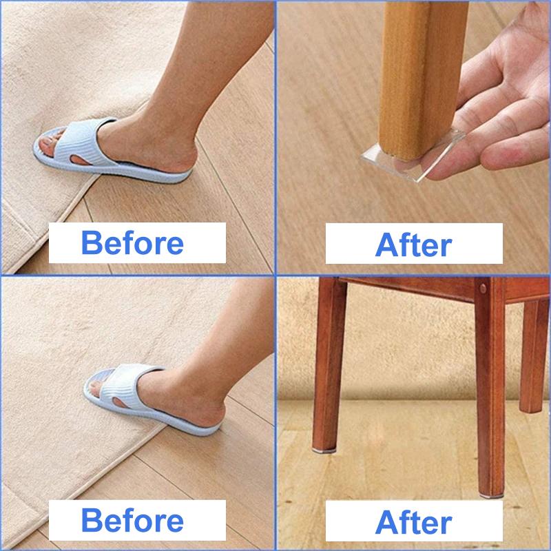 Clear double-sided tape, highly adhesive and reusable, for all your household needs