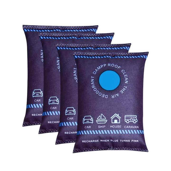 Close-up of reusable dehumidifier bag's indicator turning green, showing it needs revitalization.