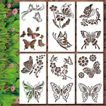 Butterfly paintings (30 x 16 cm) (6 pieces)