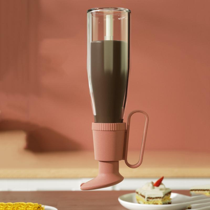 Versatile condiment pump dispenser for kitchen, suitable for thick or thin liquids