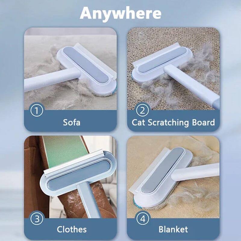 Durable pet hair remover brush; essential pet supply for keeping home & attire hair-free.