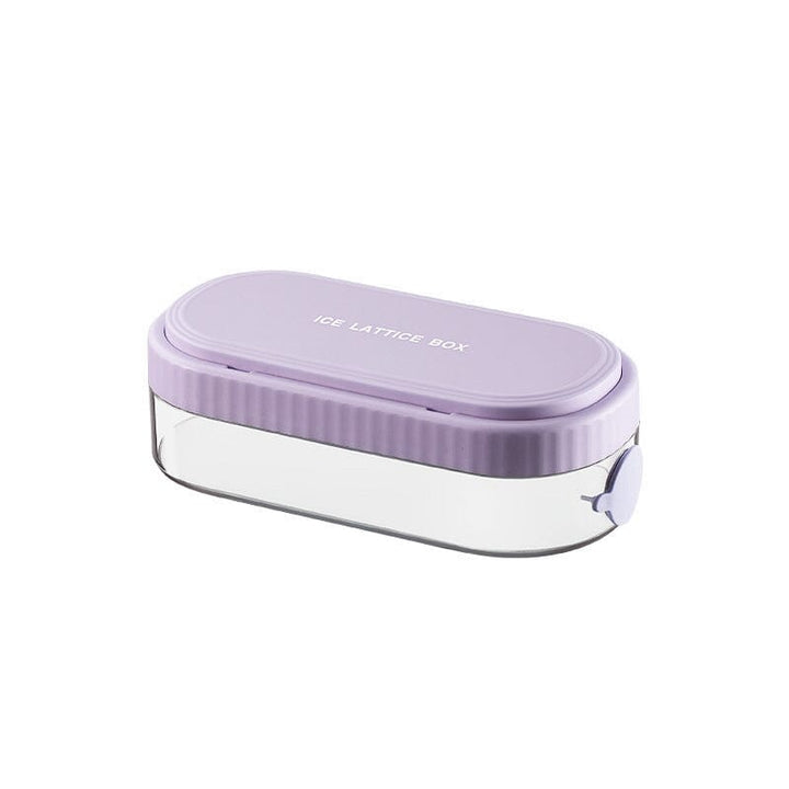 Lifestyle image of the quick-release ice cube maker in a modern kitchen setting, convenient ice for drinks
