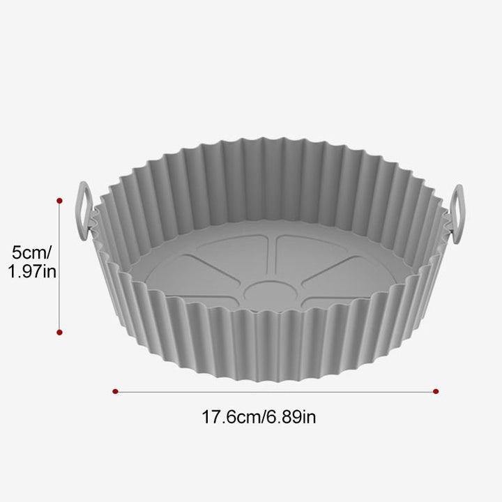 Eco-friendly reusable silicone air fryer baking tray, a convenient and durable cooking aid