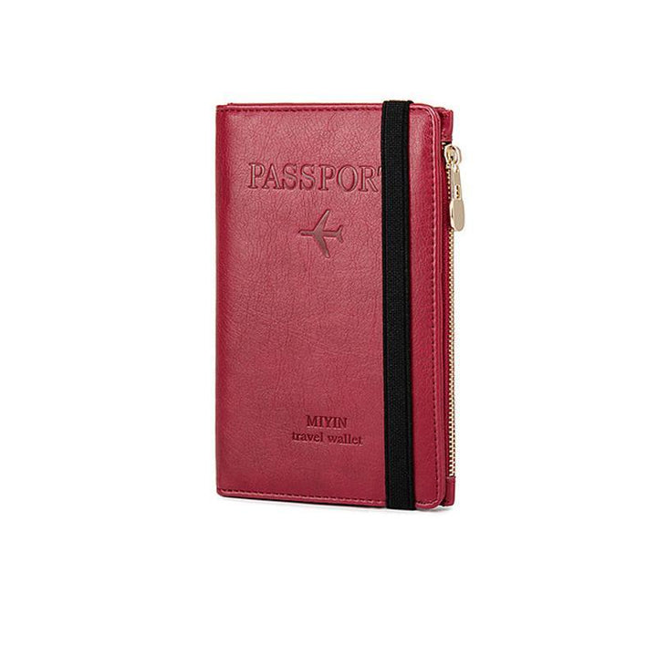 Travel-friendly RFID blocking wallet, passport holder and card organizer