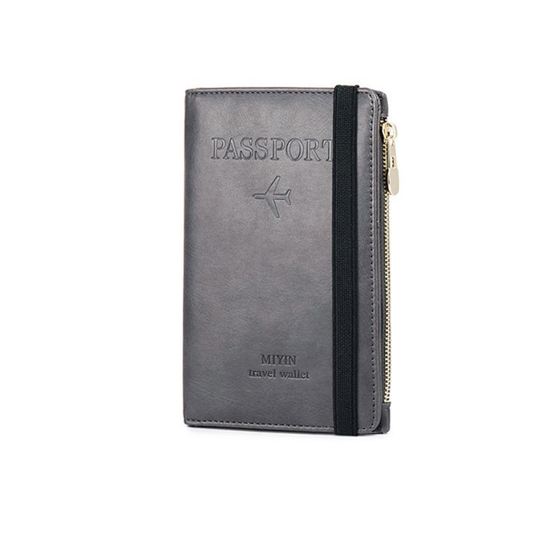 Functional RFID blocking passport holder & wallet, durable PU leather
