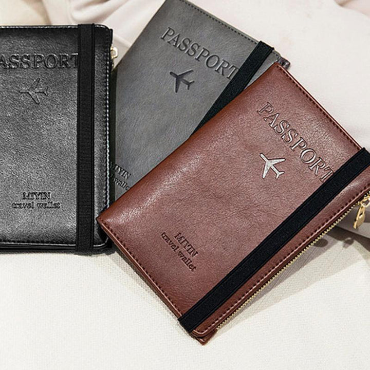 Stylish PU leather RFID blocking card holder, slim wallet for everyday use