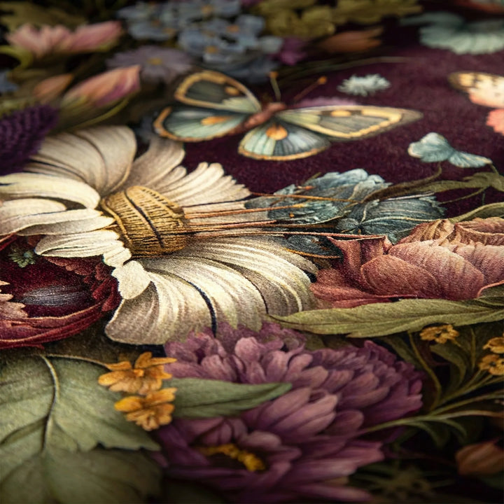 Statement round area rug, Flowique waves design. Transforms living spaces, great non-slip home decor.