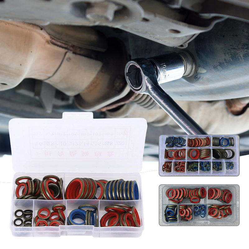 High-quality rubber sealing kit, essential hardware for plumbing fixtures and automotive fluid systems.
