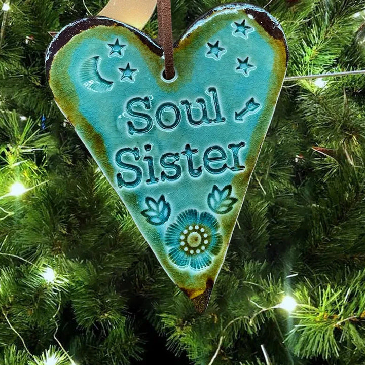 Elegant 'Soul Sister' ornament, a sophisticated home decor friendship gift