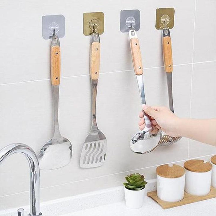 Seamless adhesive hooks, heavy duty, for wall organization, kitchen storage, bathroom accessory