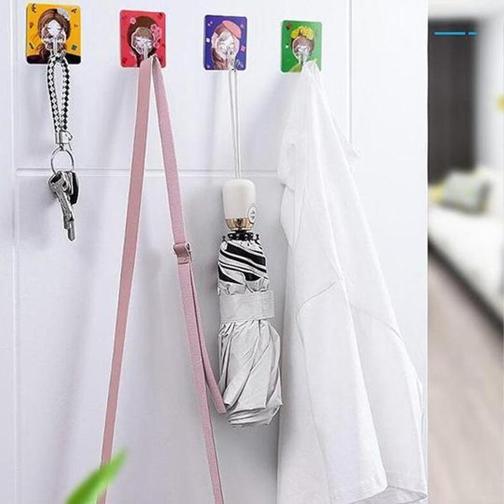 Strong seamless adhesive utility hooks for kitchen, bathroom, and general wall hanging