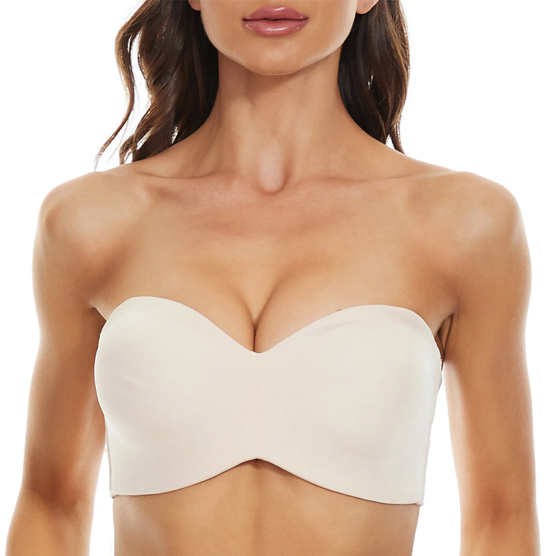 Women's elegant seamless bandeau bra, full support for a variety of fashion choices.