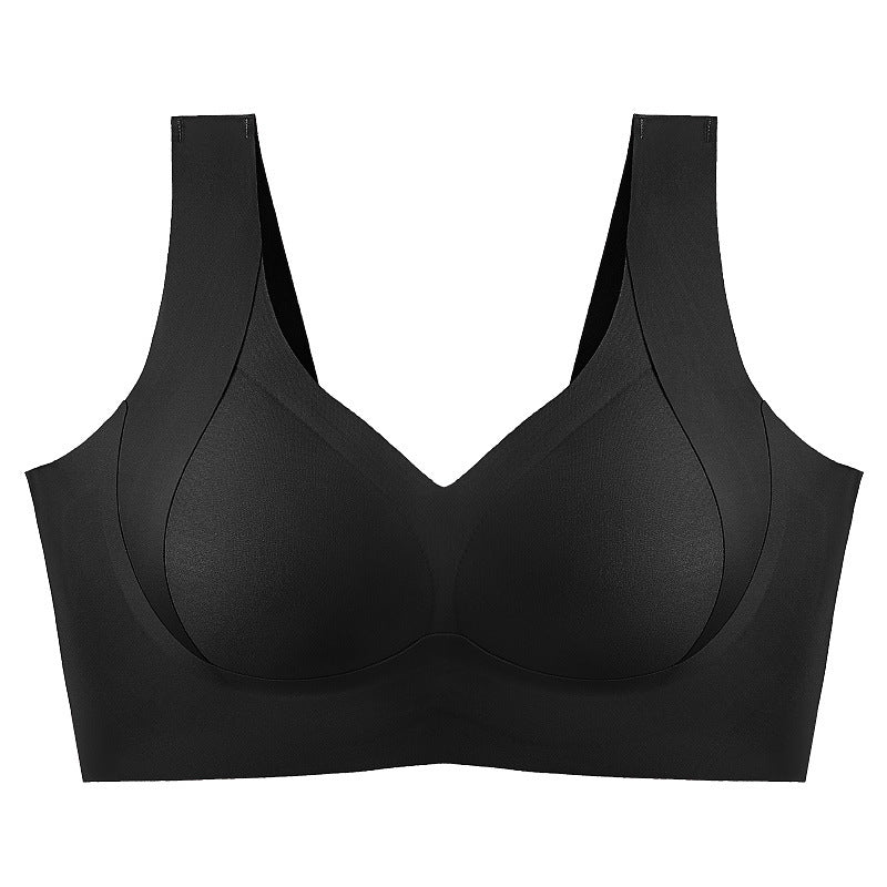 Women's comfortable seamless wire-free bra, perfect for daily wear, offering lifting and side support.