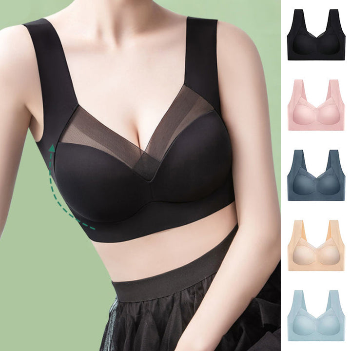 Seamless wireless ultra-thin one-piece bra for women, comfortable nylon everyday wear