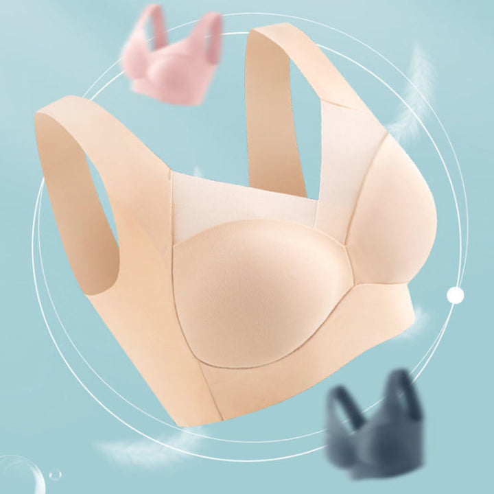 Nylon seamless wireless women's bra, ultra-thin and comfortable for all-day wear