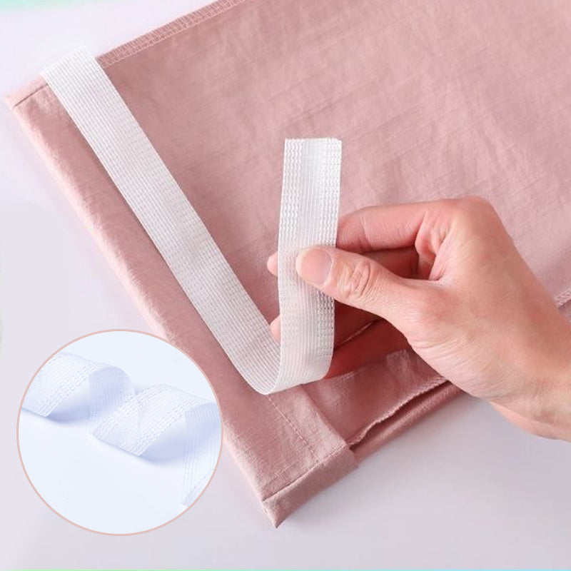 DIY sewing hemming tape, a versatile fabric adhesive for pant hems, skirts, and other clothing alterations.