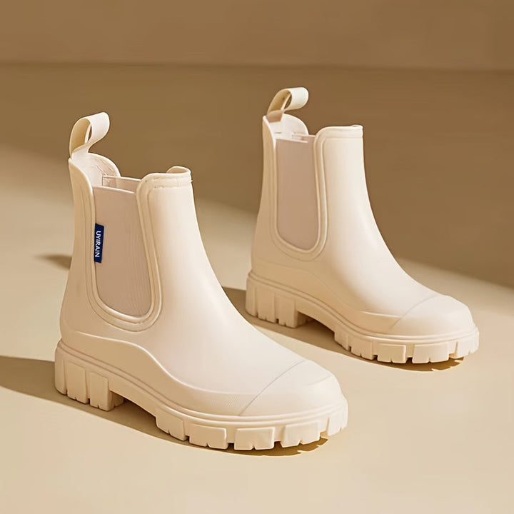 Stay dry & steady with Selora women's mid-height waterproof rain boots, featuring a reliable anti-slip sole.