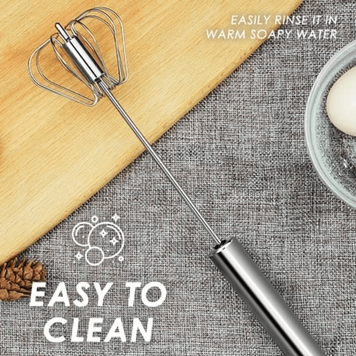 Versatile kitchen gadget: semi-automatic whisk for effortless food prep