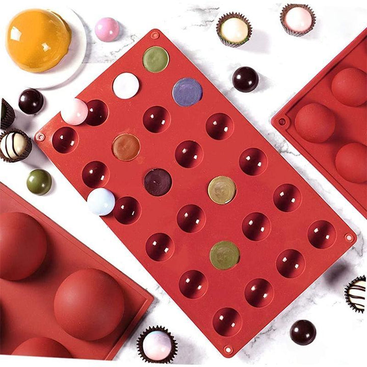 Kitchenware semi sphere silicone mold, great for gelatins, ice cubes, and creative dessert projects.