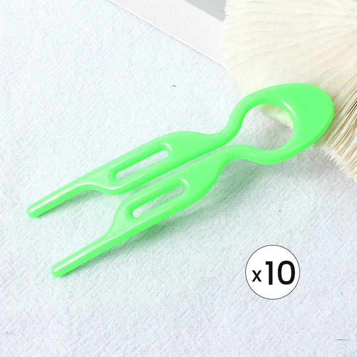 Open box of 10 women's hair pins, ready for use in various updo hair styling techniques.