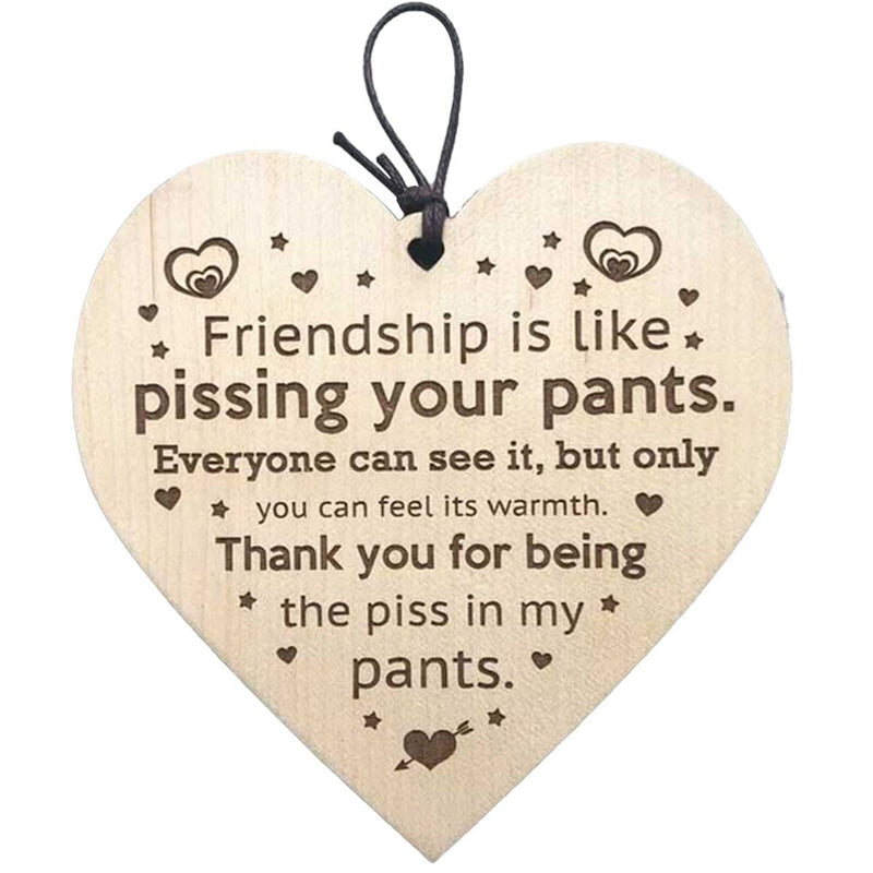 Charming wooden friendship Christmas ornaments, adding warmth to your holiday tree decor.