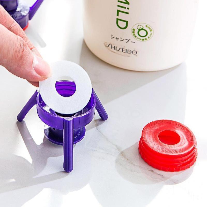 Innovative bottle emptying accessory for organized storage and efficient dispensing in any room