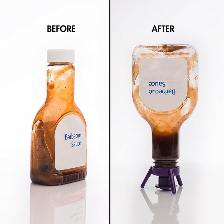 Kitchen gadget: bottle emptying kit for condiments, sauces, and oils, ensuring no waste