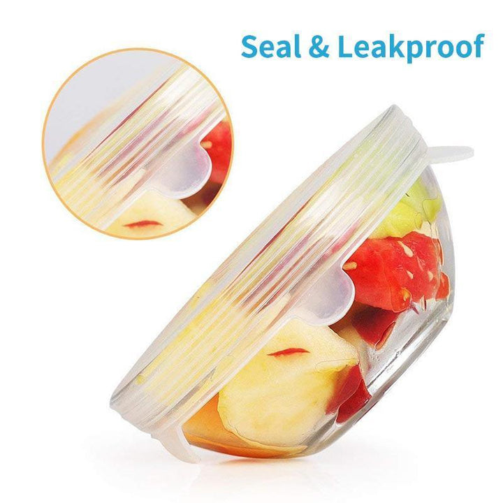 Versatile kitchen gadgets: 6 clear stretch food covers for ultimate food freshness