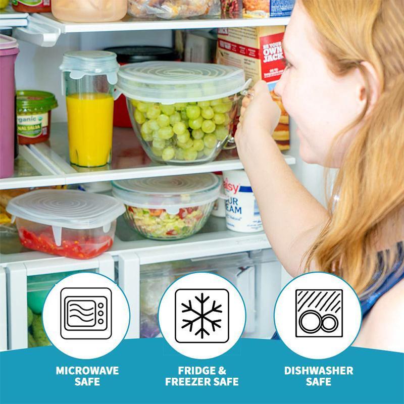 BPA-free silicone stretch lids for food preservation, an eco-conscious kitchen essential