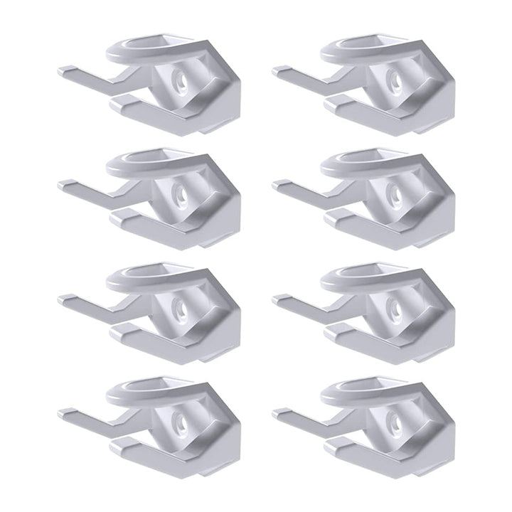 Packaging art for adhesive hat hooks, showing the product in use with baseball caps.