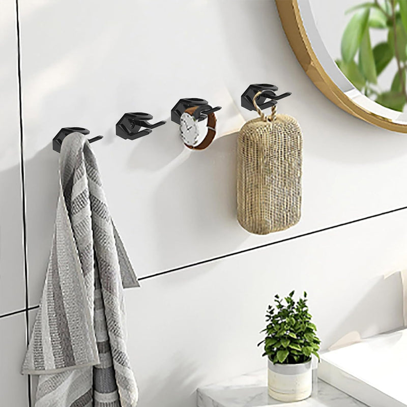 Detail of the strong adhesive backing on a single cap hook, ensuring secure wall mounting.