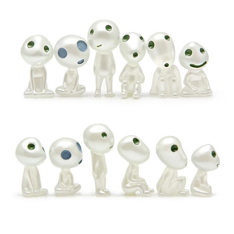 Miniature glow-in-the-dark forest elves, perfect resin figures for a magical garden or desk gift