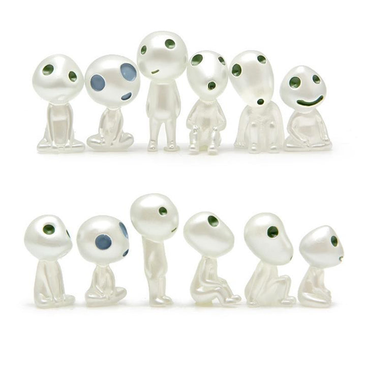 Miniature glow-in-the-dark forest elves, perfect resin figures for a magical garden or desk gift