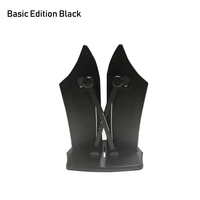 Premium SharpMaster Pro kitchen knife sharpener, adjustable for various blade types, cutlery care.