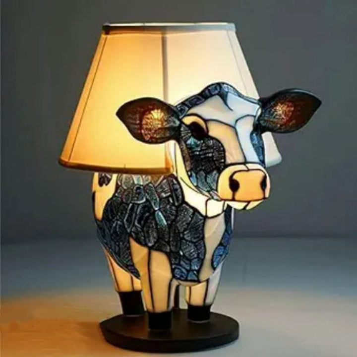 USB-powered shimmering LED animal light, featuring a cute dog figurine for bedside.