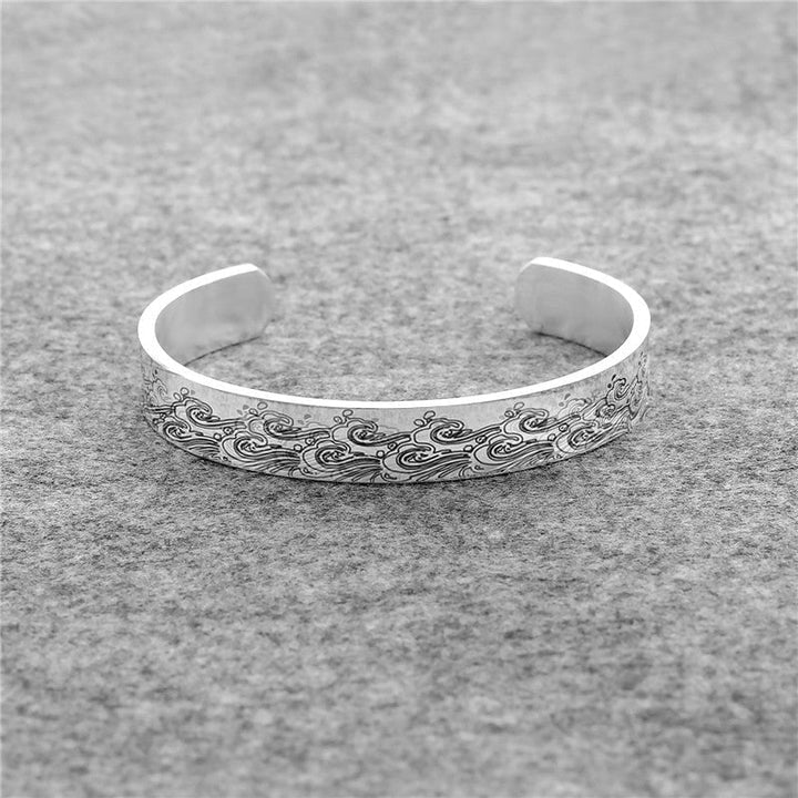 Granddaughter bracelet with heartfelt message, made from high-quality stainless steel, side view