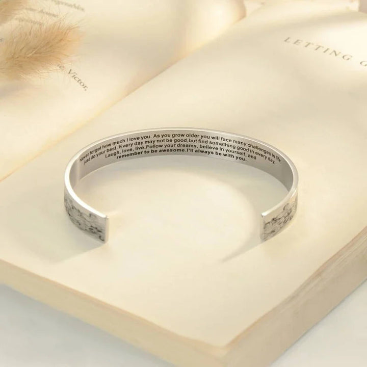 Durable and hypoallergenic granddaughter cuff bracelet, suitable for everyday wear and as a gift